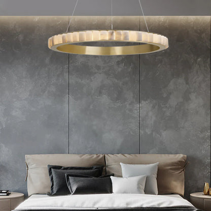 Alabaster Avalon Halo Chandelier - Nuvé