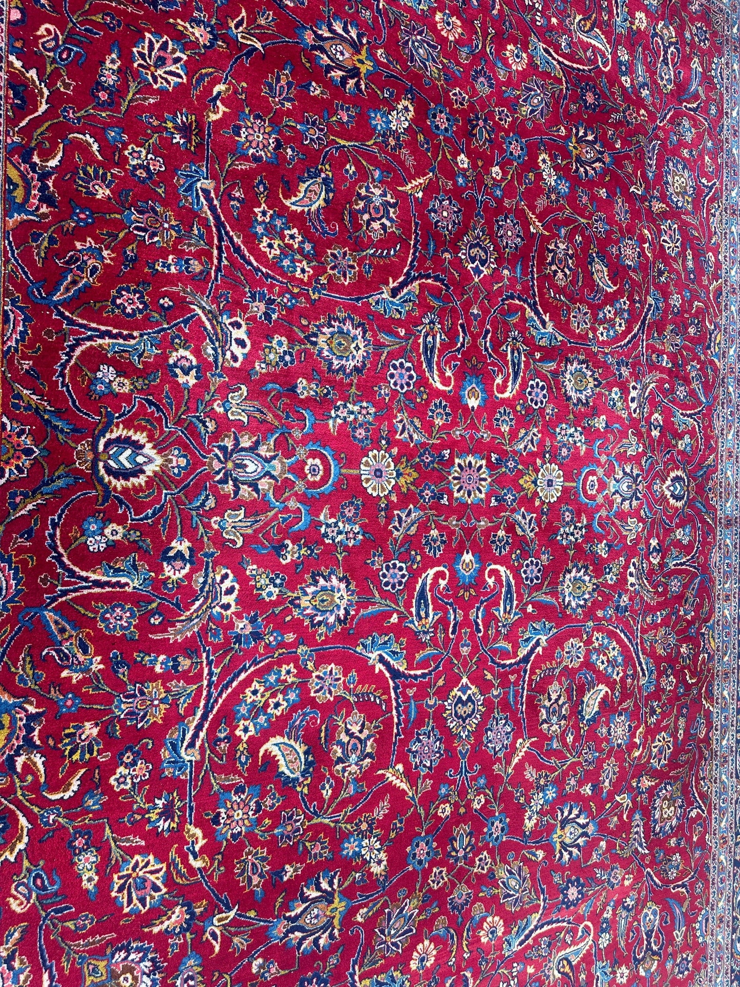 Incredible Persian Kashan All Over Wool Rug 10’2” x 14’ - Nuvé