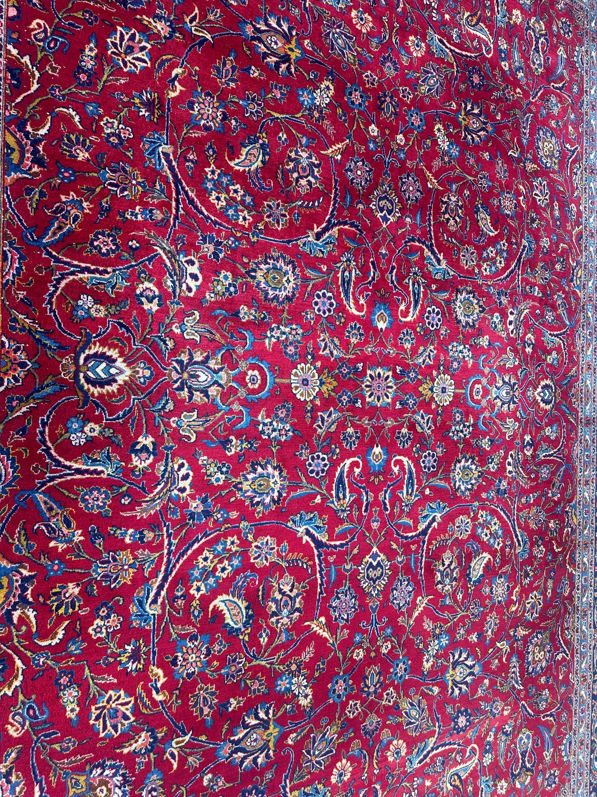 Incredible Persian Kashan All Over Wool Rug 10’2” x 14’ - Nuvé