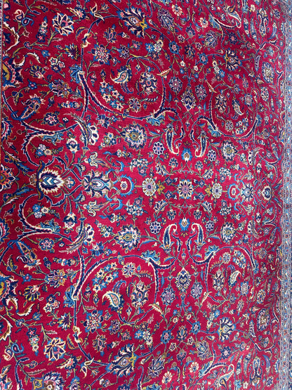 Incredible Persian Kashan All Over Wool Rug 10’2” x 14’ - Nuvé