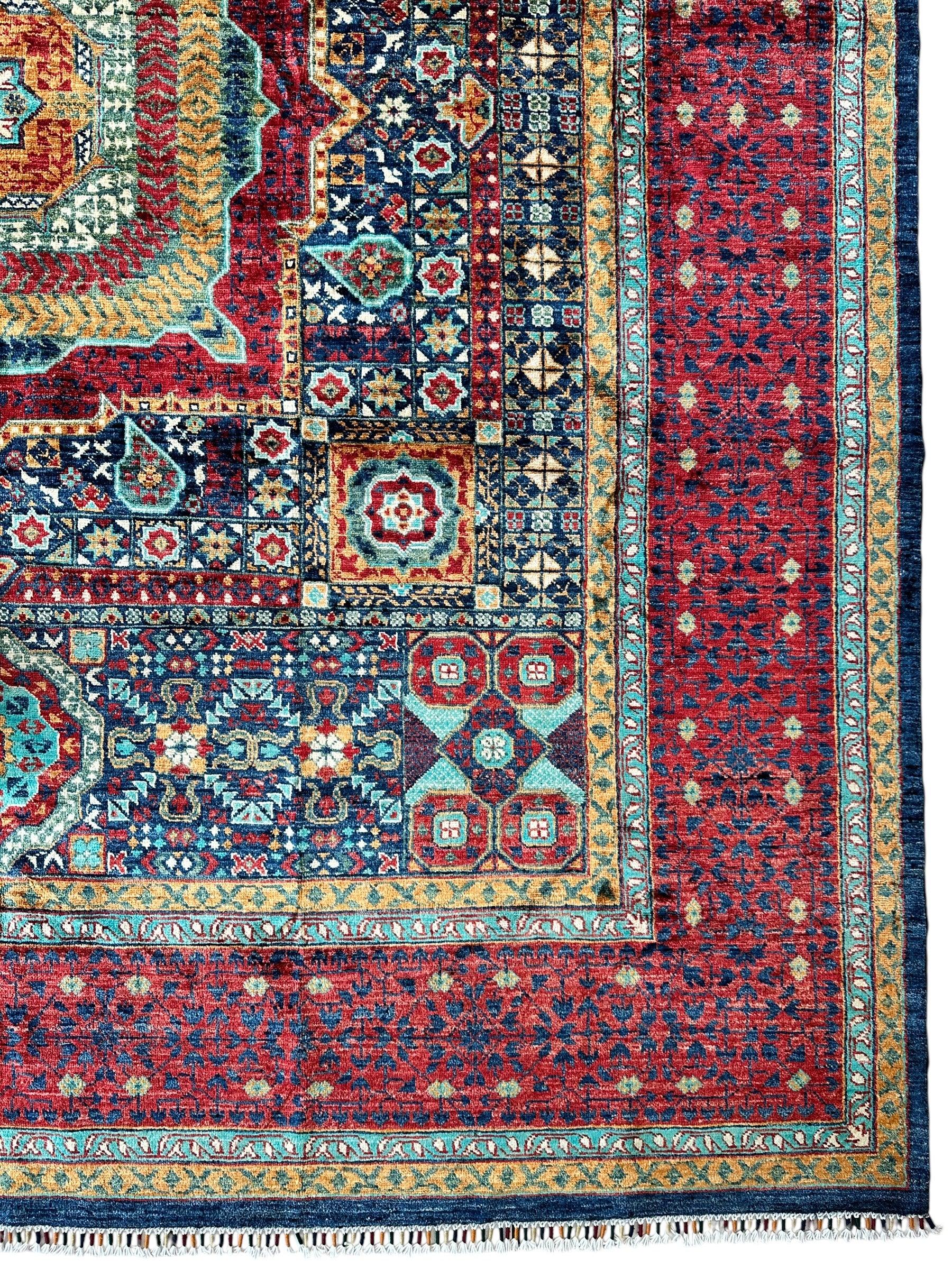 Hand-Knotted Mamluk Wool Rug – 8'4" x 9'9" – Intricate Geometric Masterpiece - Nuvé