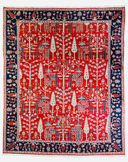 Handwoven Soumak Multicolor Wool Area Rug – 8’ x 10’ - Nuvé