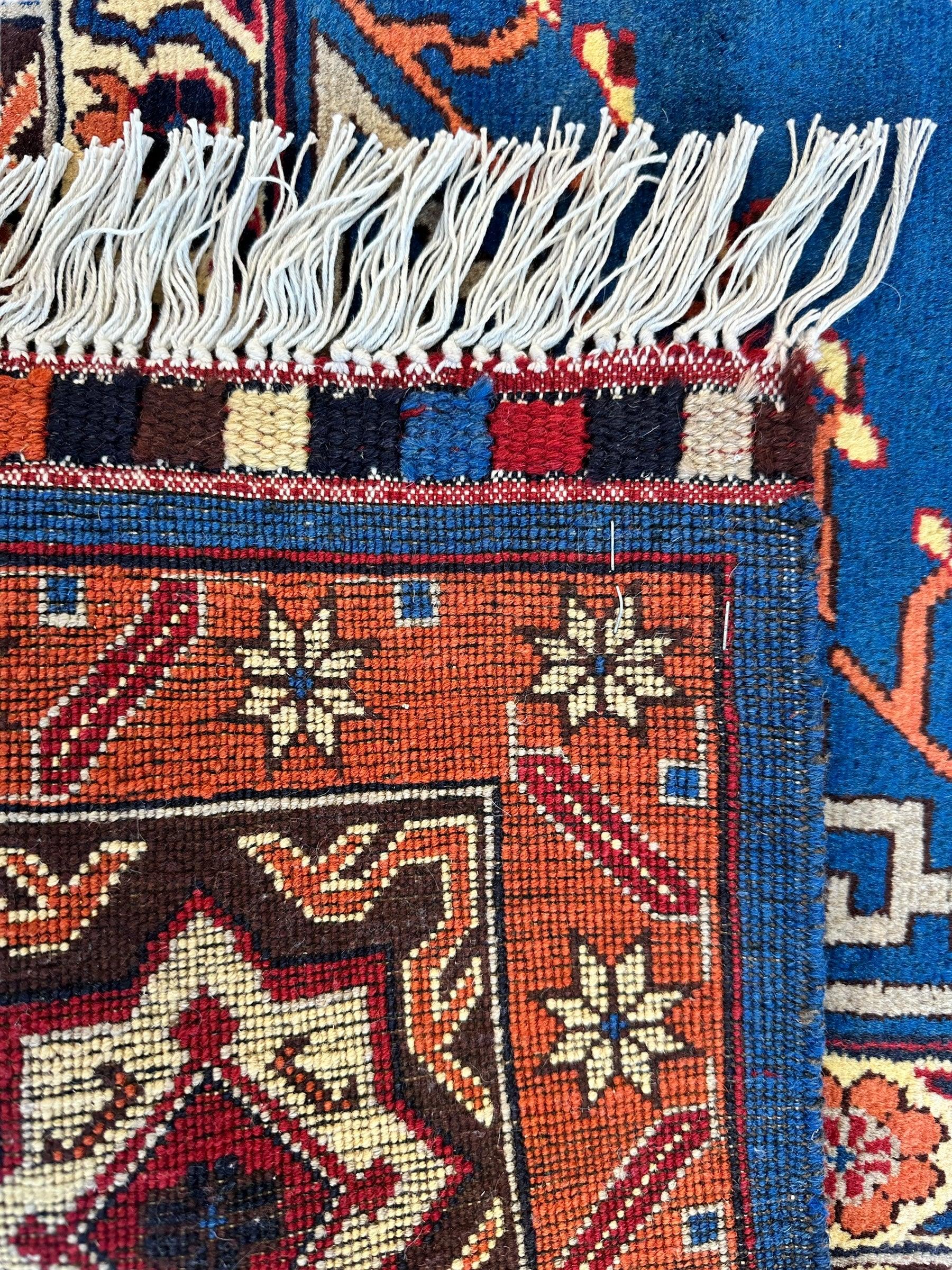 Hand-Knotted Afghan Kazak Rug – 6'6" x 9'7" – Vibrant Geometric Design in 100% Wool - Nuvé