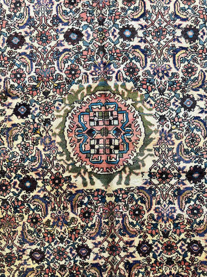Hand-Knotted Persian Bidjar Herati Wool Runner – 4'11" x 13'2" – Durable Traditional Rug - Nuvé