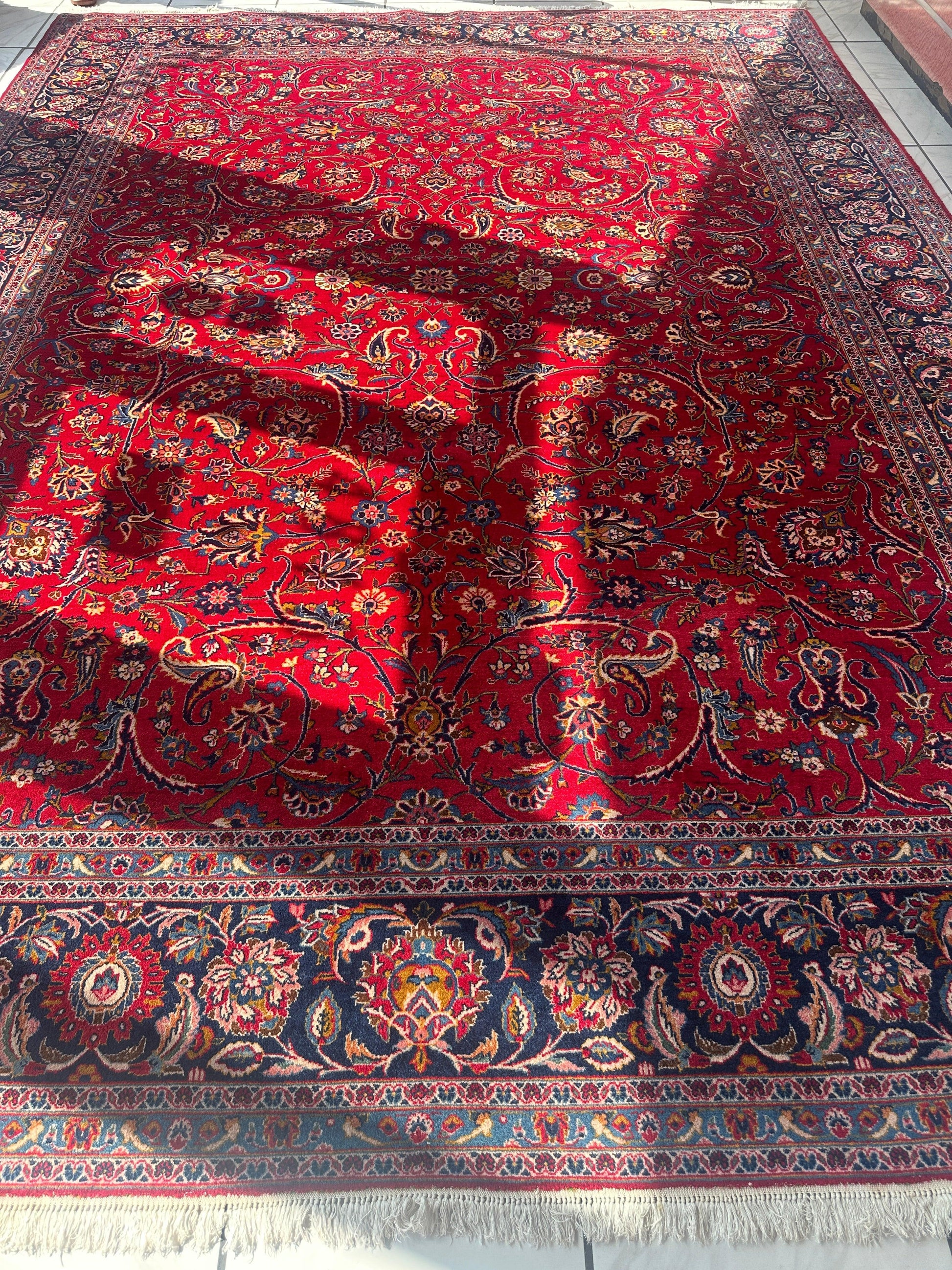 Incredible Persian Kashan All Over Wool Rug 10’2” x 14’ - Nuvé