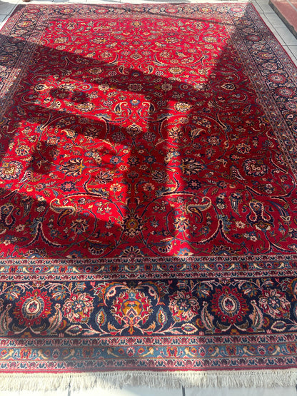 Incredible Persian Kashan All Over Wool Rug 10’2” x 14’ - Nuvé