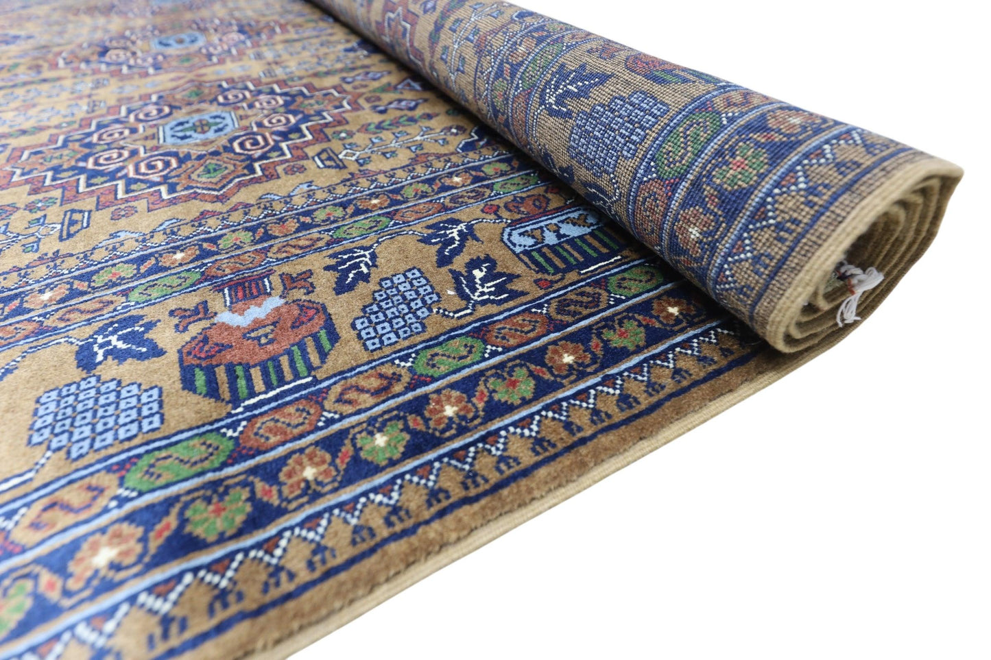 Hand-Knotted Zerkhaki Afghan Wool Area Rug – 6'7" x 9'7" | Rich Brown Tones, Durable Craftsmanship - Nuvé