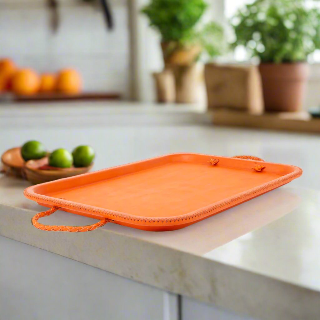 Hermana | 16” Serving Tray with Embroidered Handles - Nuvé