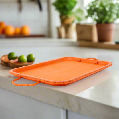 Hermana | 16” Serving Tray with Embroidered Handles - Nuvé
