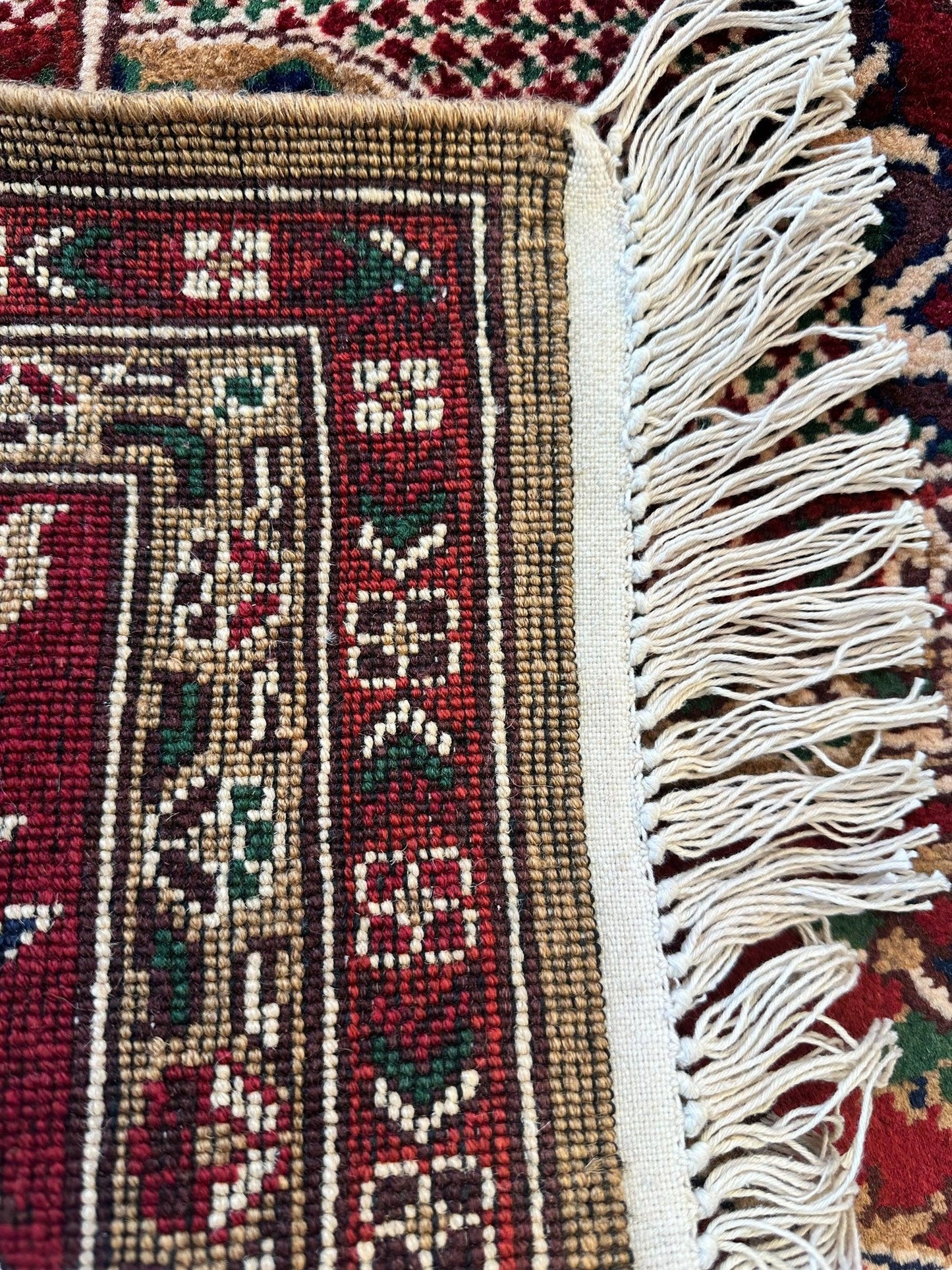 Hand-Knotted Afghan Garden Design Rug – 6’6” x 9’6” - Nuvé