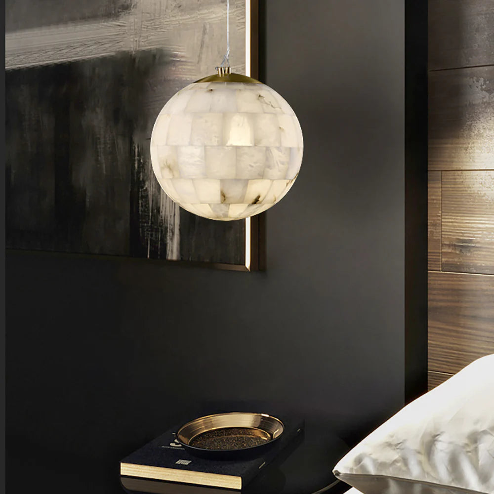 Ball Modern Alabaster Pendant Light - Nuvé