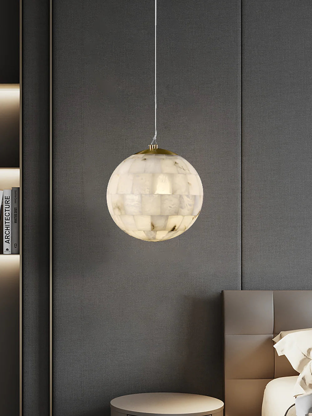 Ball Modern Alabaster Pendant Light - Nuvé