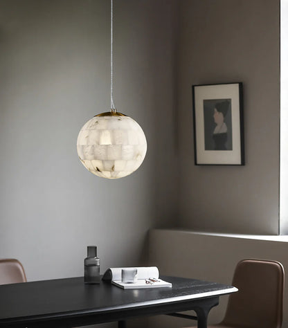 Ball Modern Alabaster Pendant Light - Nuvé