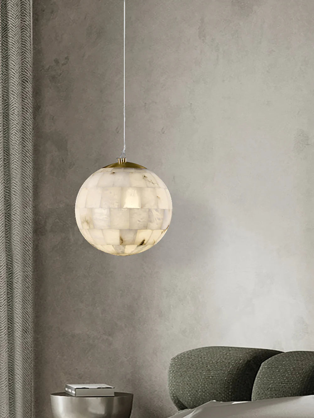 Ball Modern Alabaster Pendant Light - Nuvé