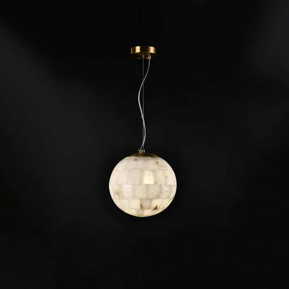 Ball Modern Alabaster Pendant Light - Nuvé