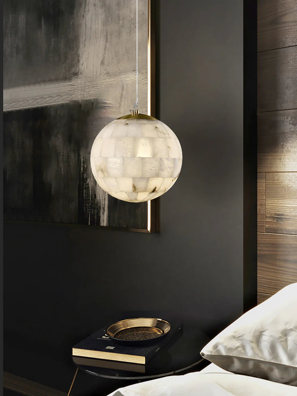 Ball Modern Alabaster Pendant Light - Nuvé