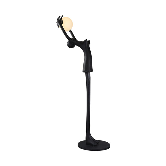 Ball Holding Sculpture Character Floor Lamp - Nuvé