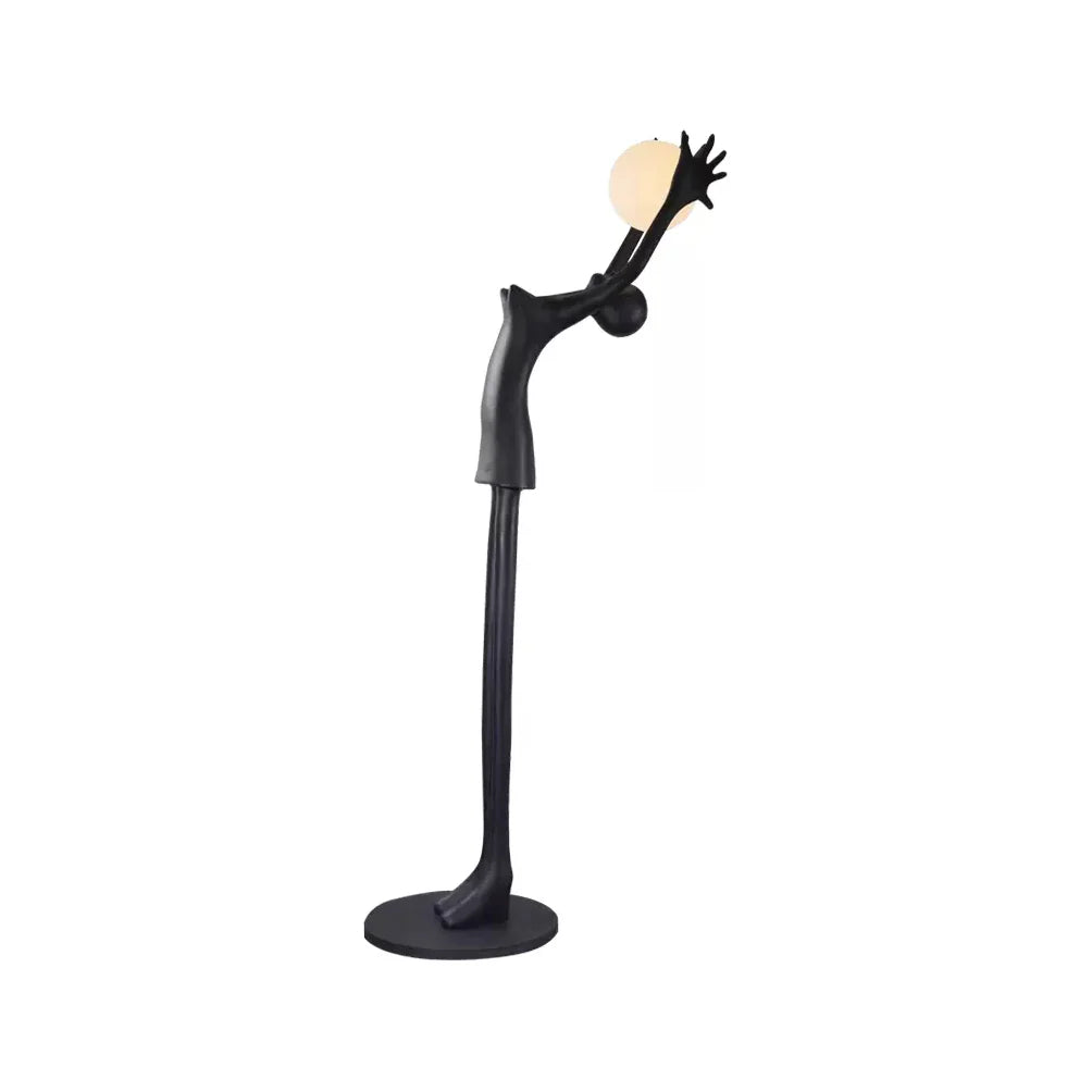Ball Holding Sculpture Character Floor Lamp - Nuvé