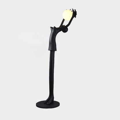 Ball Holding Sculpture Character Floor Lamp - Nuvé