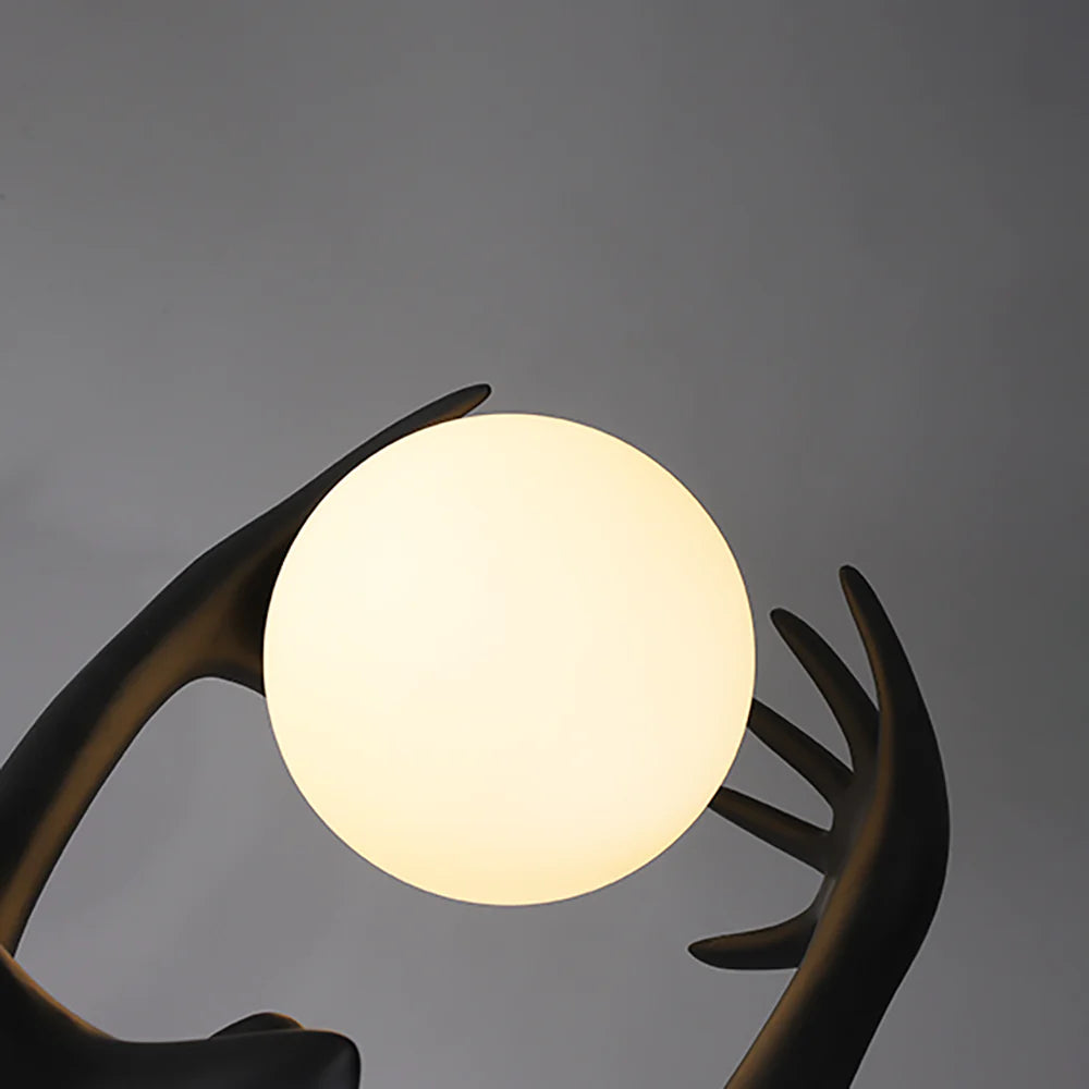 Ball Holding Sculpture Character Floor Lamp - Nuvé