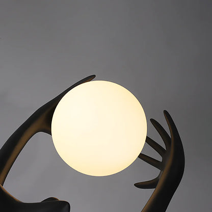 Ball Holding Sculpture Character Floor Lamp - Nuvé