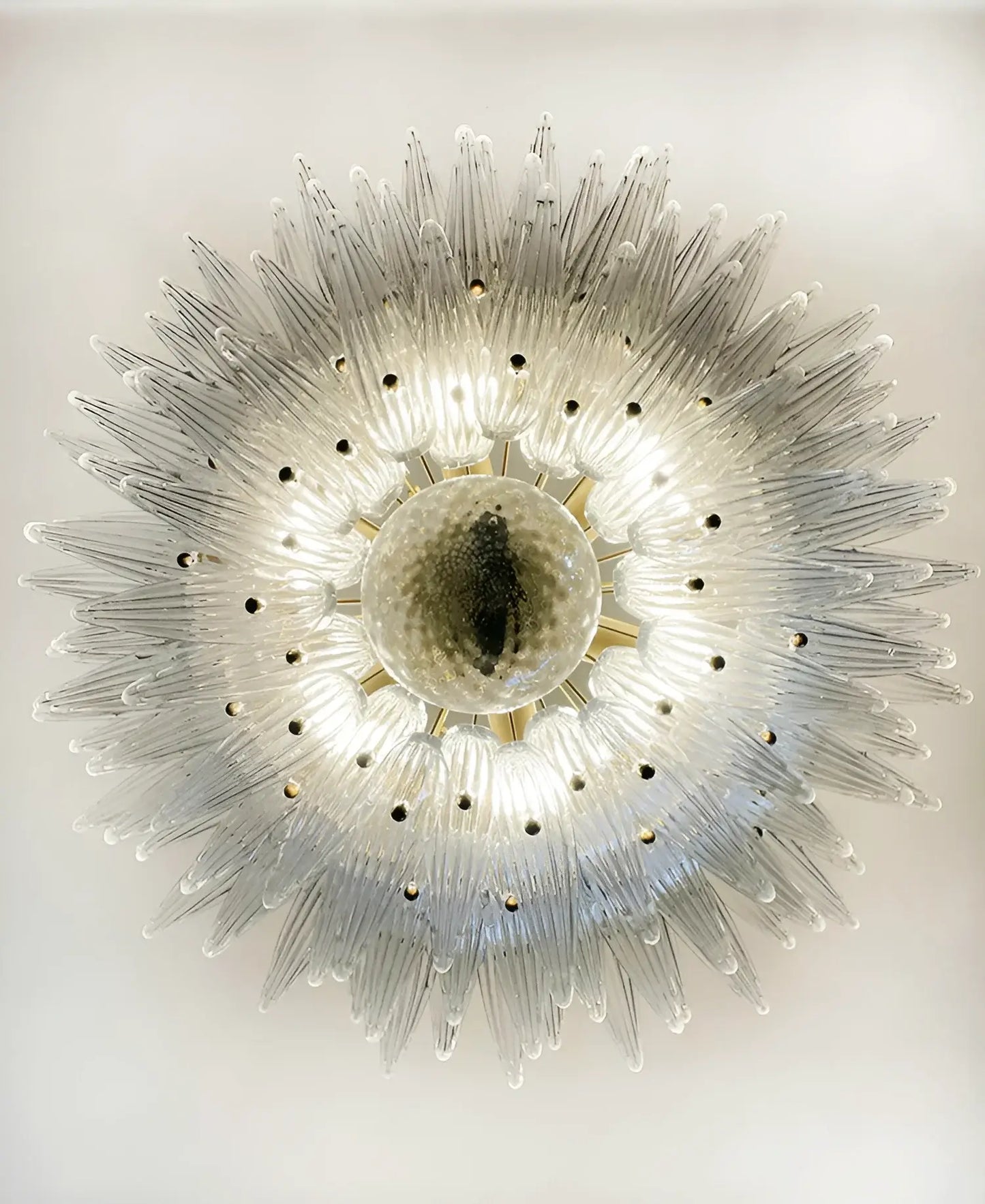 Beautifully Murano Palmette Transparent Chandelier - Nuvé
