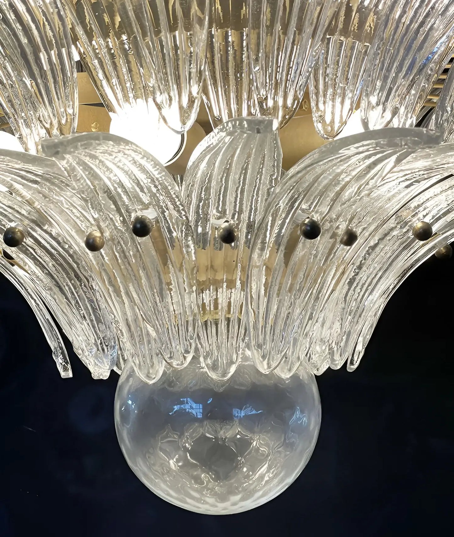 Beautifully Murano Palmette Transparent Chandelier - Nuvé