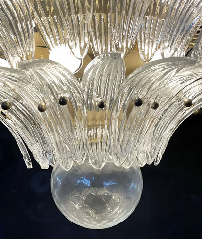 Beautifully Murano Palmette Transparent Chandelier - Nuvé