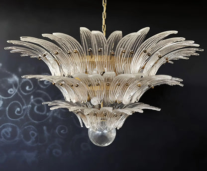Beautifully Murano Palmette Transparent Chandelier - Nuvé