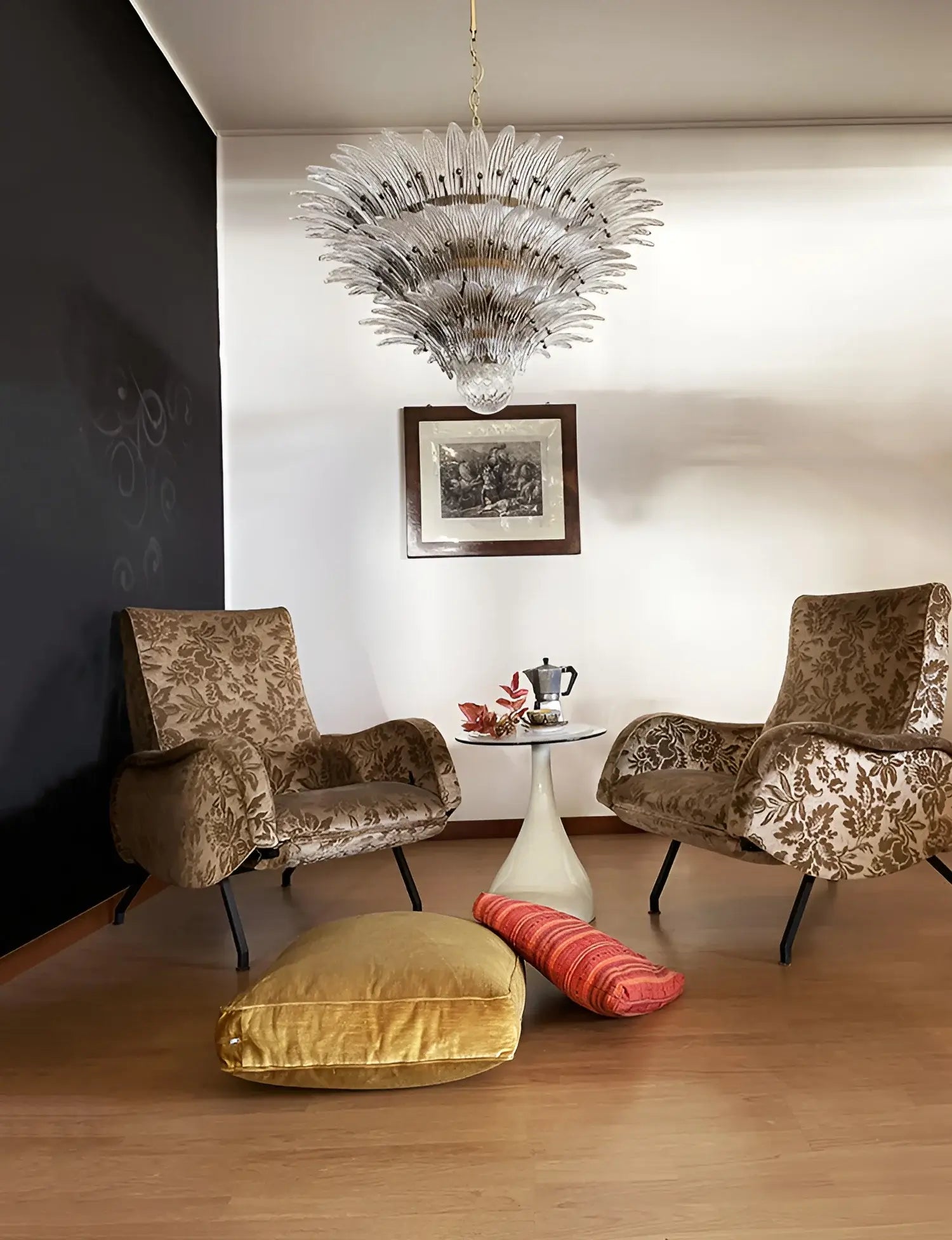 Beautifully Murano Palmette Transparent Chandelier - Nuvé
