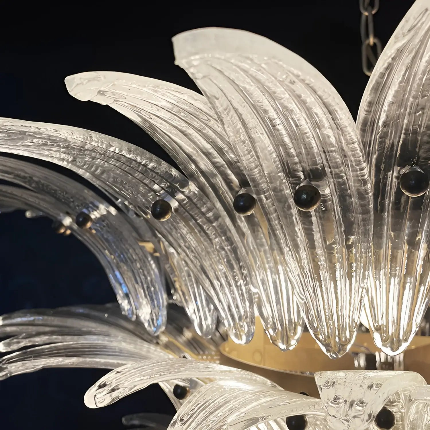 Beautifully Murano Palmette Transparent Chandelier - Nuvé