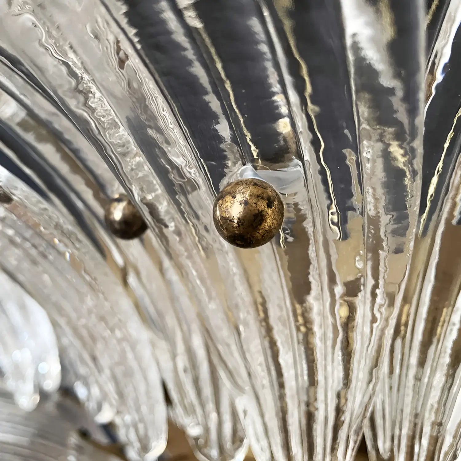 Beautifully Murano Palmette Transparent Chandelier - Nuvé