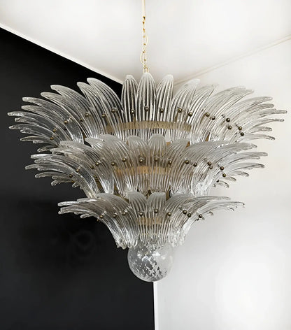 Beautifully Murano Palmette Transparent Chandelier - Nuvé