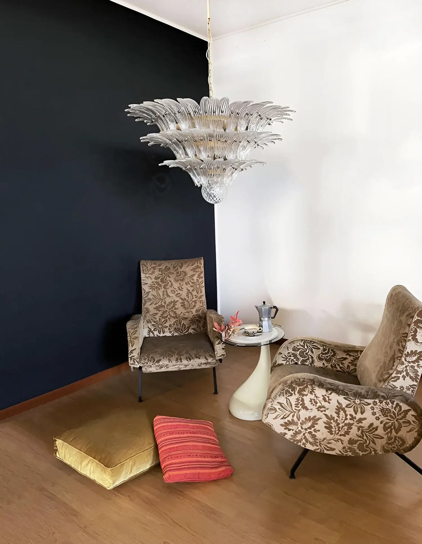 Beautifully Murano Palmette Transparent Chandelier - Nuvé
