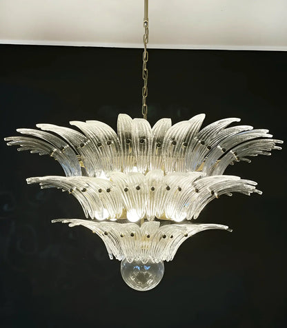 Beautifully Murano Palmette Transparent Chandelier - Nuvé
