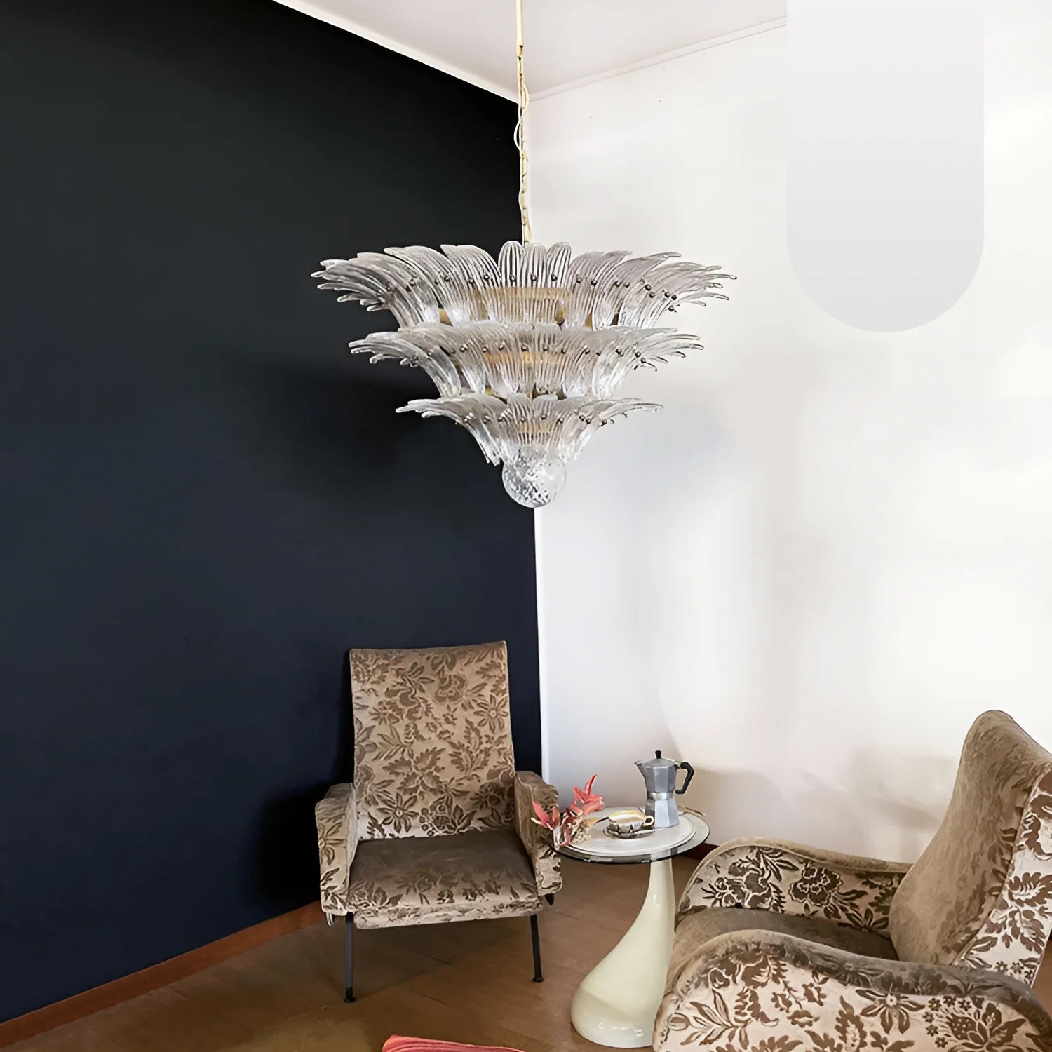 Beautifully Murano Palmette Transparent Chandelier - Nuvé