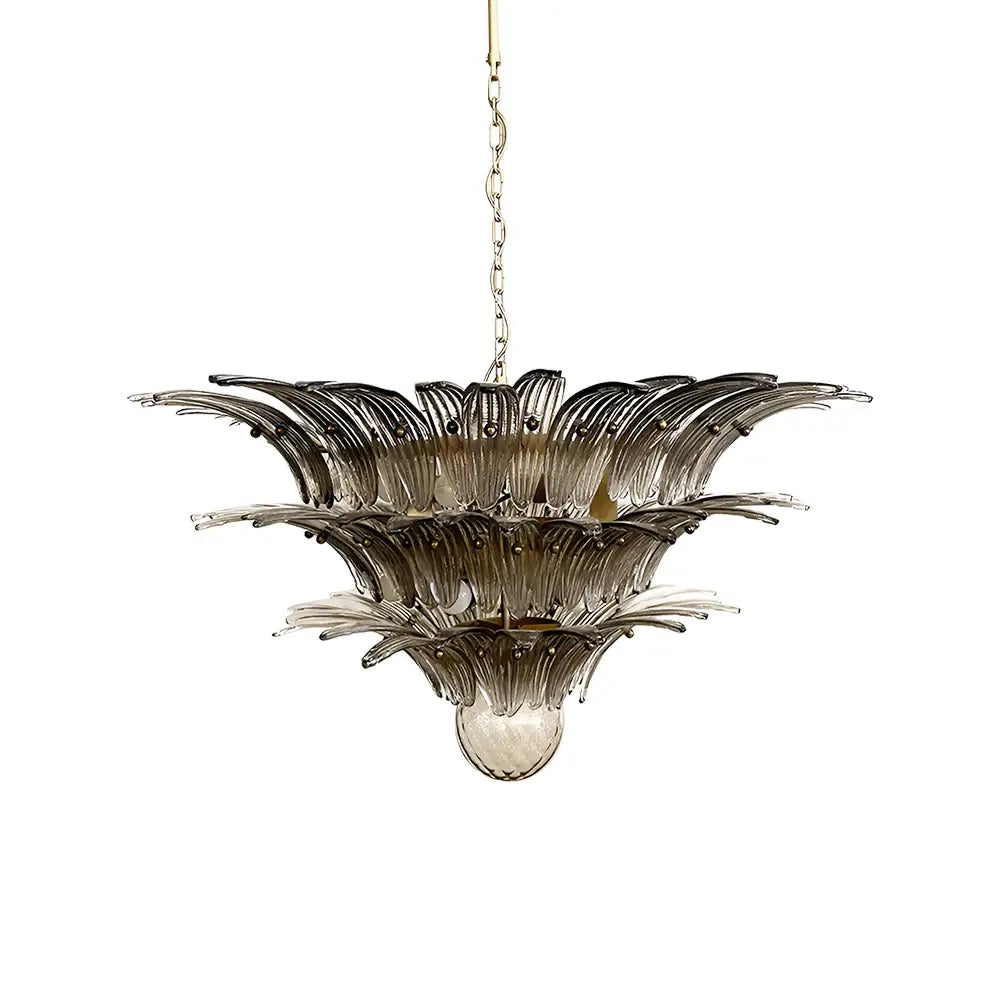 Beautifully Murano Palmette Smoked Chandelier - Nuvé