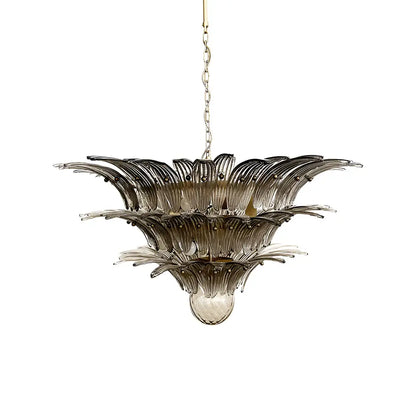 Beautifully Murano Palmette Smoked Chandelier - Nuvé
