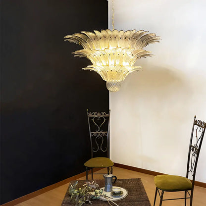 Beautifully Murano Palmette Smoked Chandelier - Nuvé