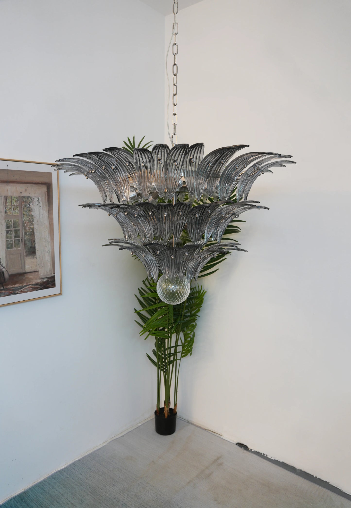 Beautifully Murano Palmette Smoked Chandelier - Nuvé