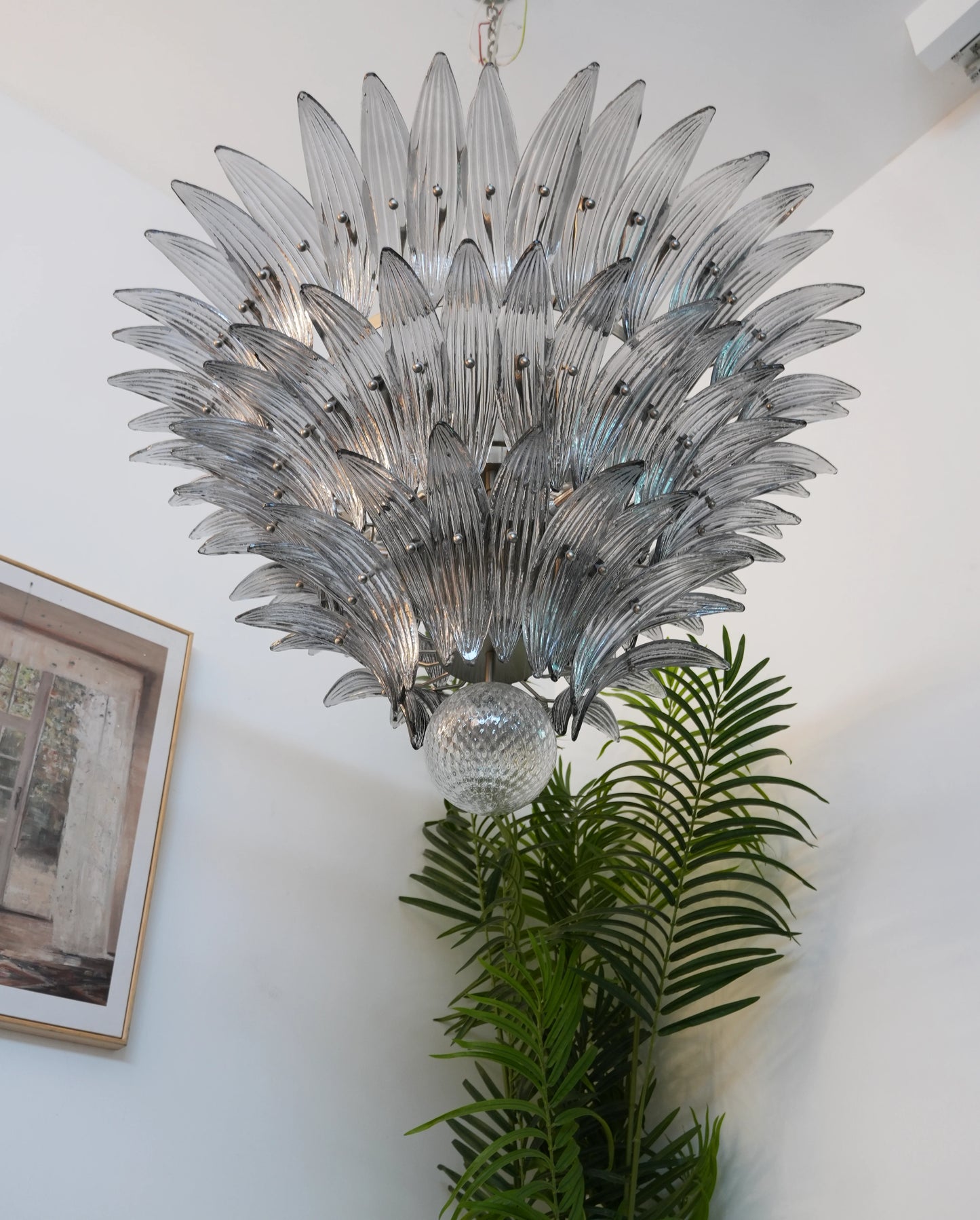 Beautifully Murano Palmette Smoked Chandelier - Nuvé