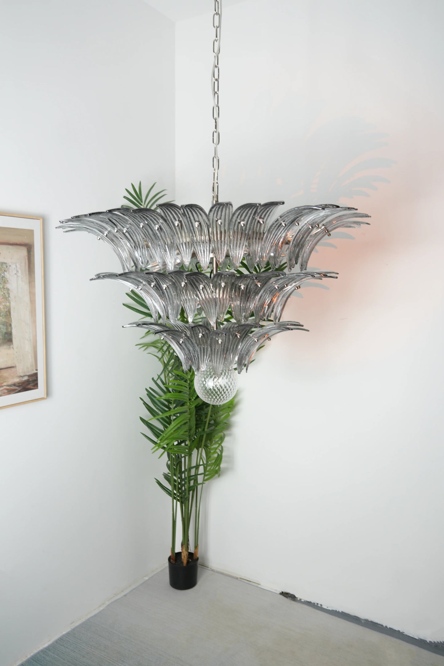 Beautifully Murano Palmette Smoked Chandelier - Nuvé