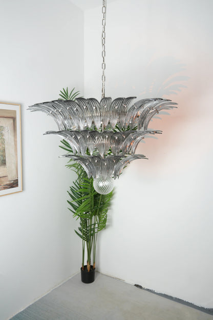 Beautifully Murano Palmette Smoked Chandelier - Nuvé