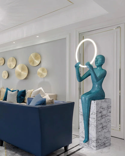Bella Sitting Sculpture Floor Lamp - Nuvé