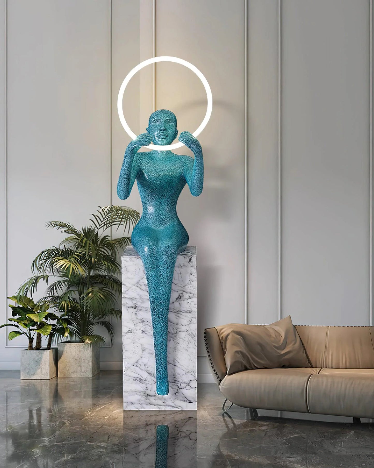 Bella Sitting Sculpture Floor Lamp - Nuvé