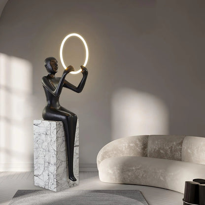 Bella Sitting Sculpture Floor Lamp - Nuvé