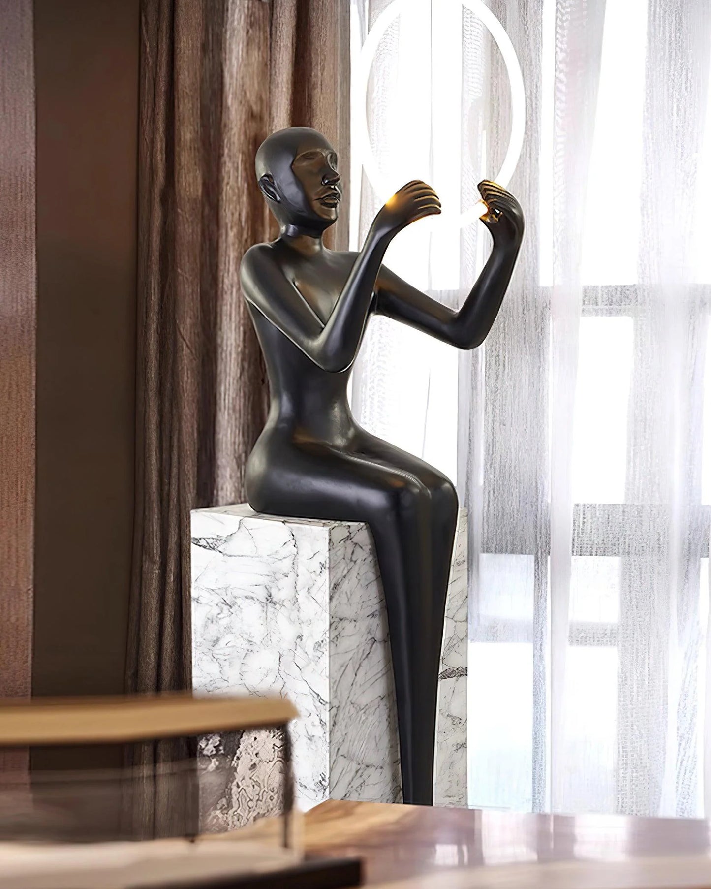 Bella Sitting Sculpture Floor Lamp - Nuvé