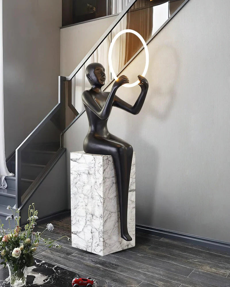 Bella Sitting Sculpture Floor Lamp - Nuvé