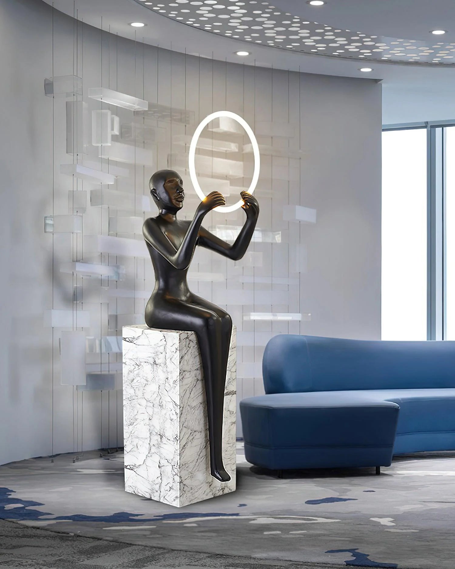 Bella Sitting Sculpture Floor Lamp - Nuvé