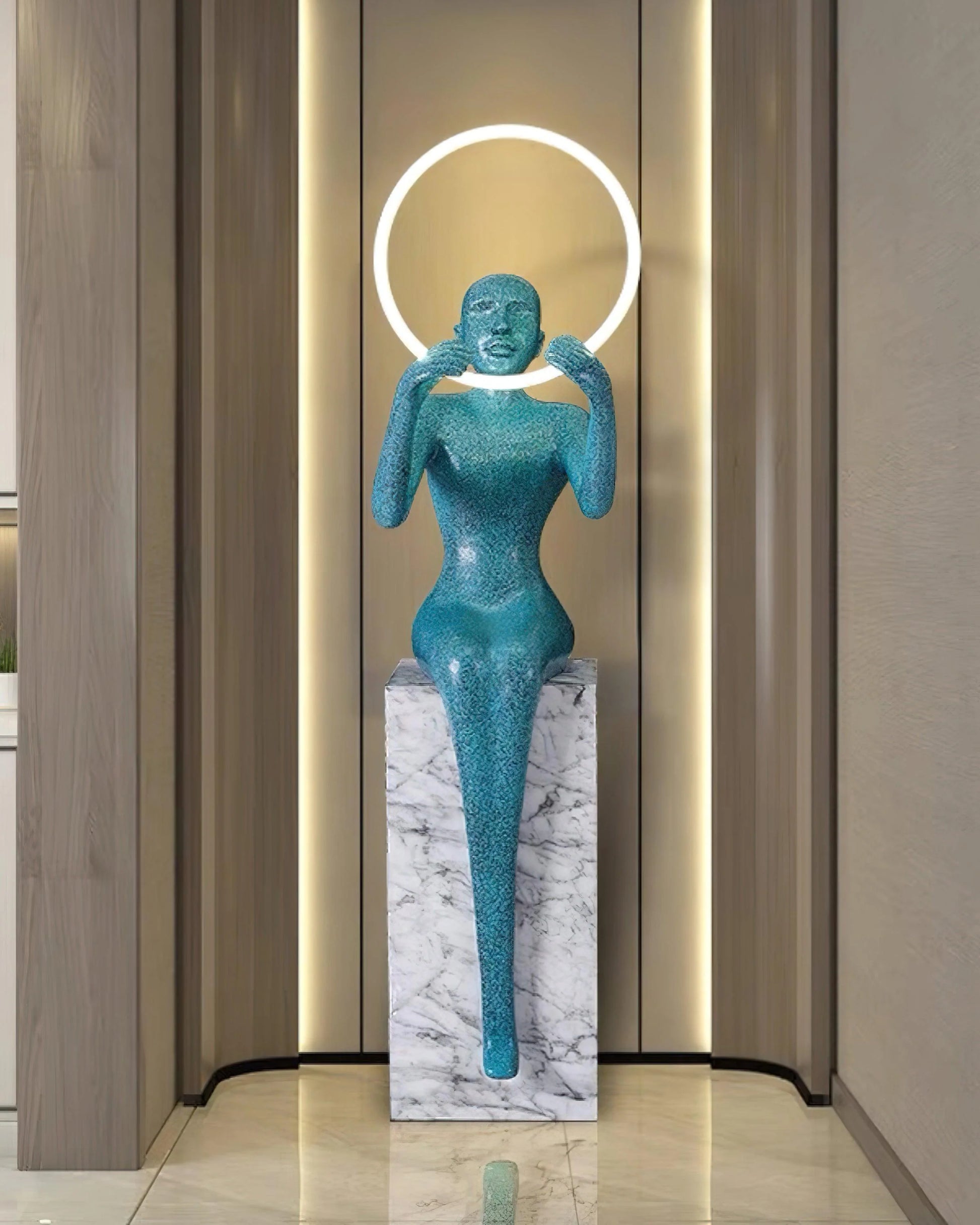 Bella Sitting Sculpture Floor Lamp - Nuvé